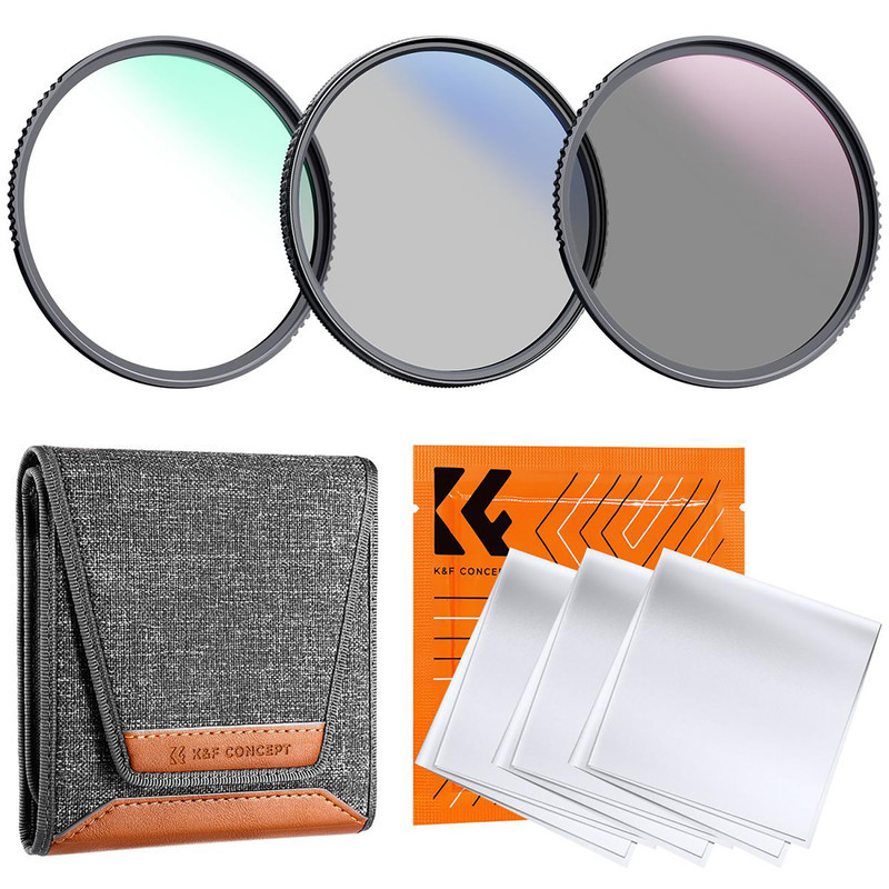 فیلتر لنز کی اند اف مدل KIT ND4-UV-CPL HMC NANO-K -58MM