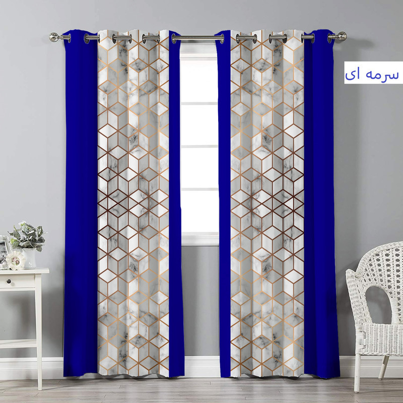 پرده نیروانا مدل pl2314  سایز 280x140 سانتی‌متر مجموعه 2 عددی