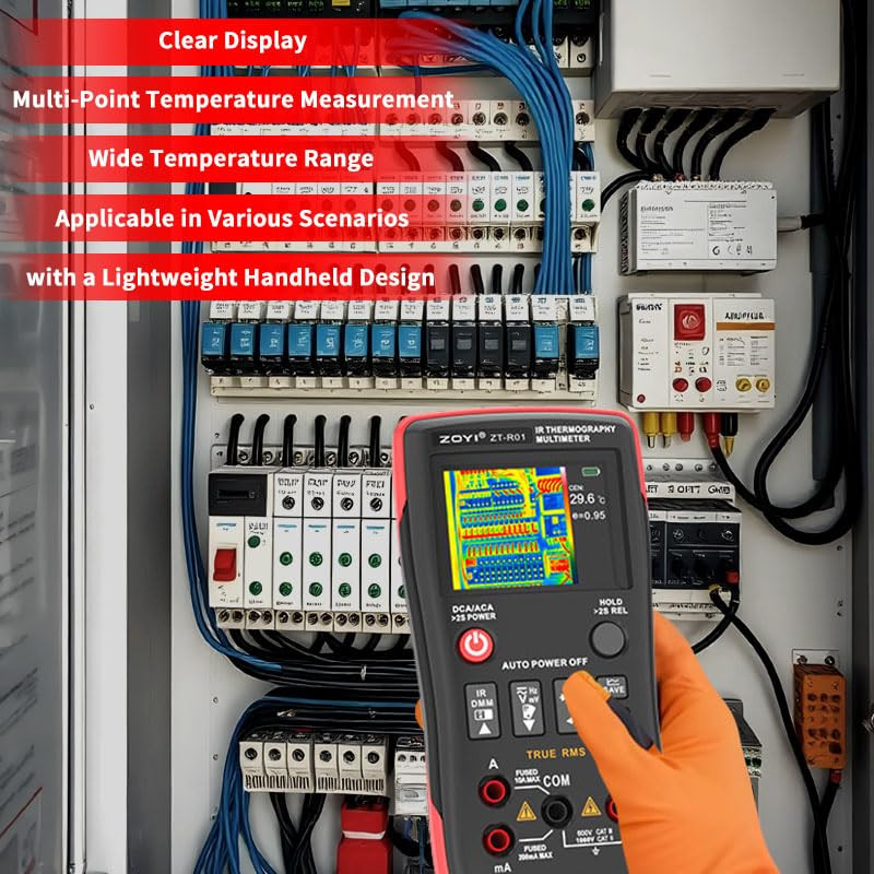 دوربین حرارتی  و مولتی‌متر زویی  مدل ZT-R01  2 IN 1