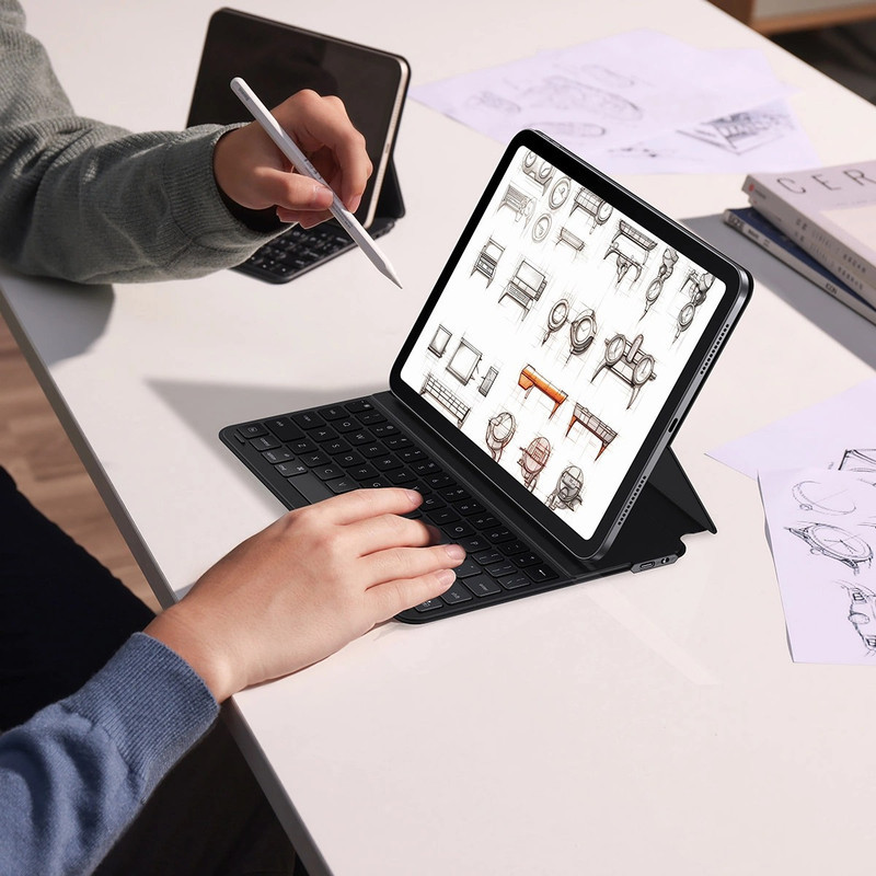 کیف کلاسوری کیبورد دار بیسوس مدل Brilliance B401-04 مناسب برای تبلت اپل iPad Pro 12.9