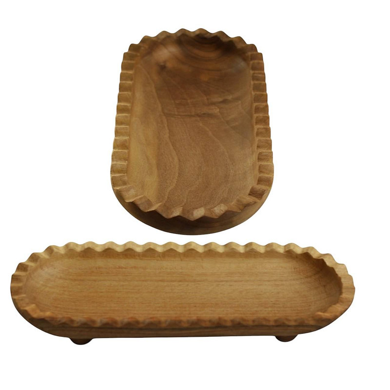 ظرف سرو مدل چوبی کد R-21 مجموعه سه عددی