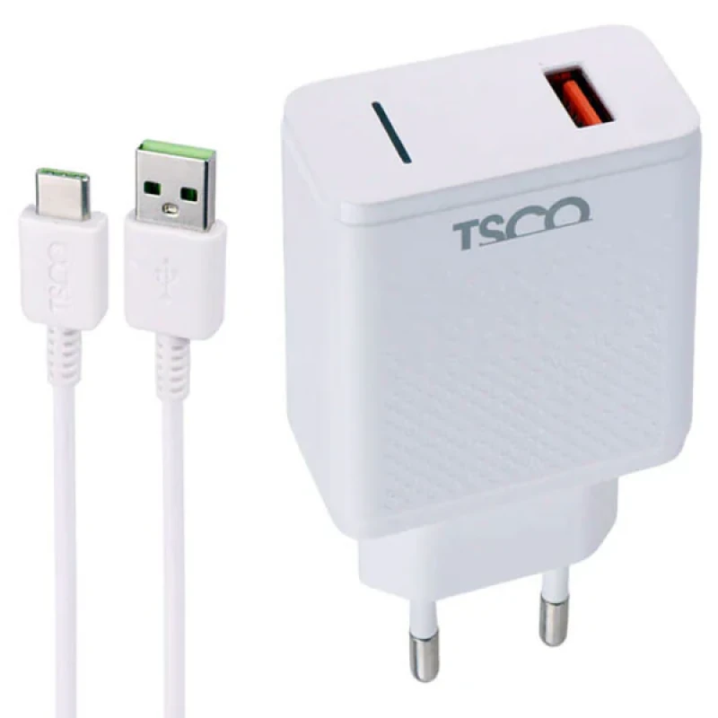 شارژر دیواری 18 وات تسکو مدل TTC 64 به همراه کابل USB-C