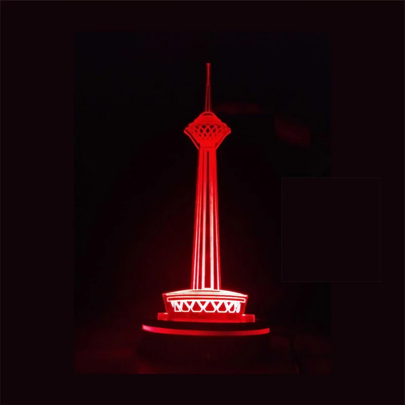 چراغ خواب پارسافن لیزر طرح برج میلاد تهران 16 رنگ ریموت دار