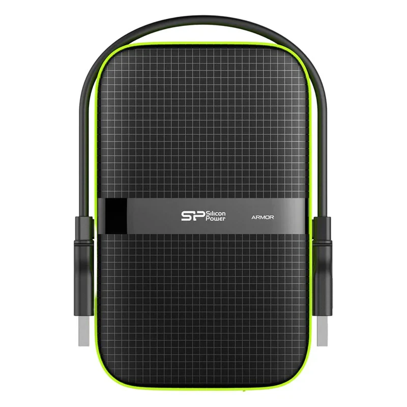 هارد اکسترنال سیلیکون پاور مدل Armor A60 ظرفیت دو ترابایت دارای رابط USB Type-A 3.2