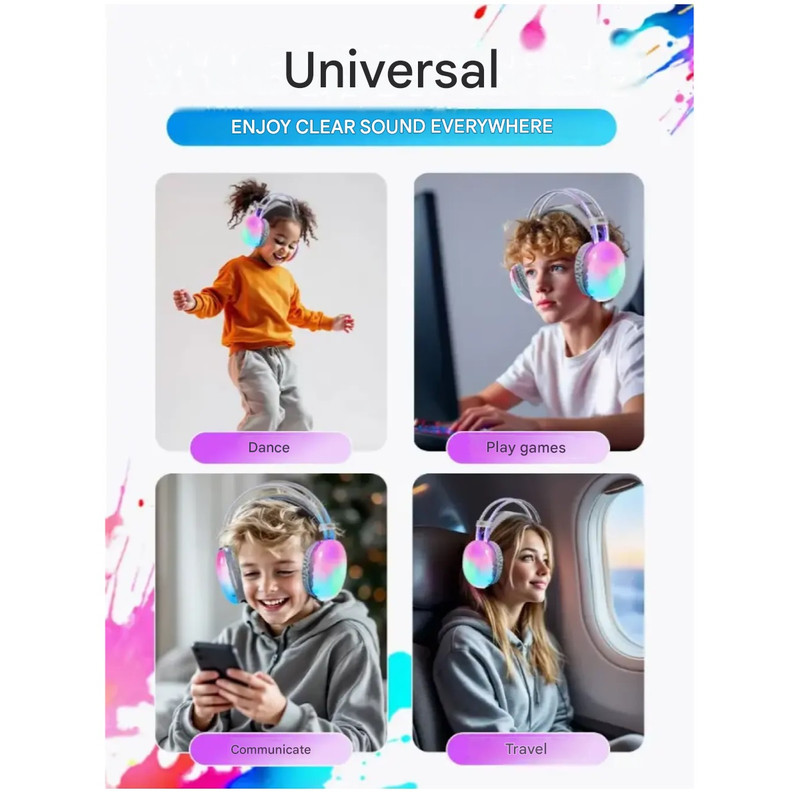 هدست مخصوص بازی بلوتوثی دوپریم مدل Uniguma RGB