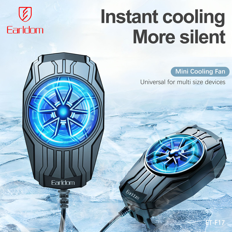 خنک کننده گوشی موبایل ارلدام مدل MINI COLING FAN F17