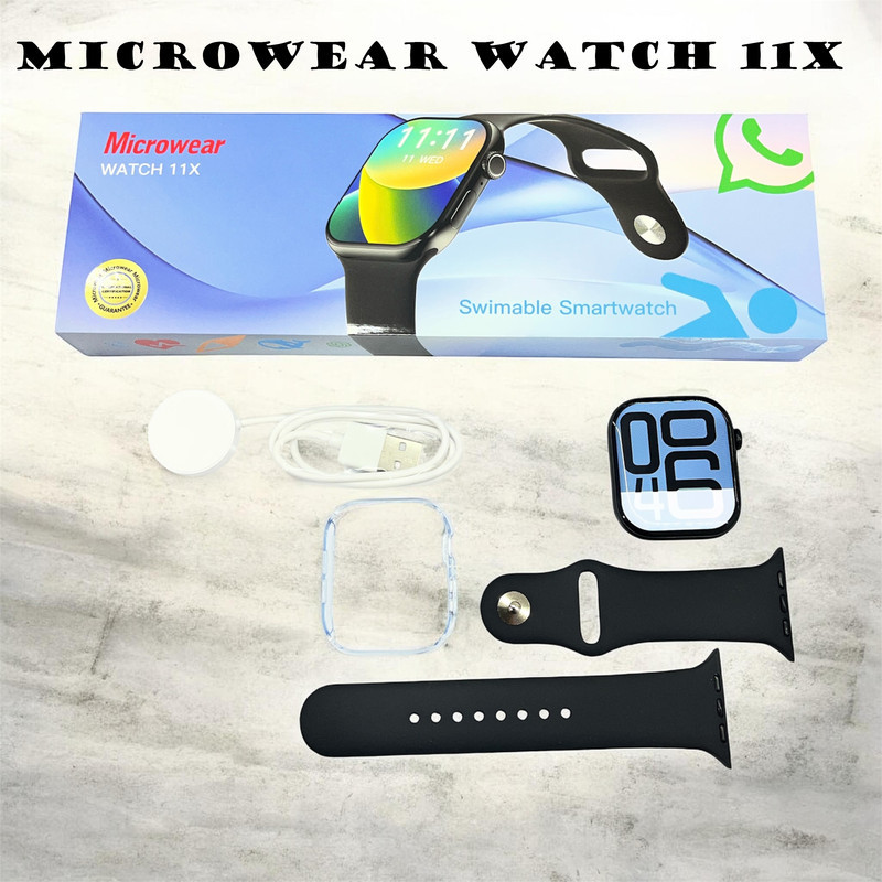 ساعت هوشمند 49 میلیمتری میکروویر مدل Watch11X با بند سیلیکونی