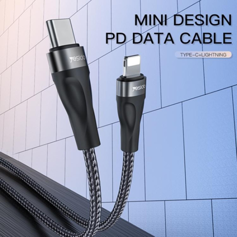 کابل تبدیل usb-C به لایتنینگ یسیدو مدل CA82 طول 0.3 متر