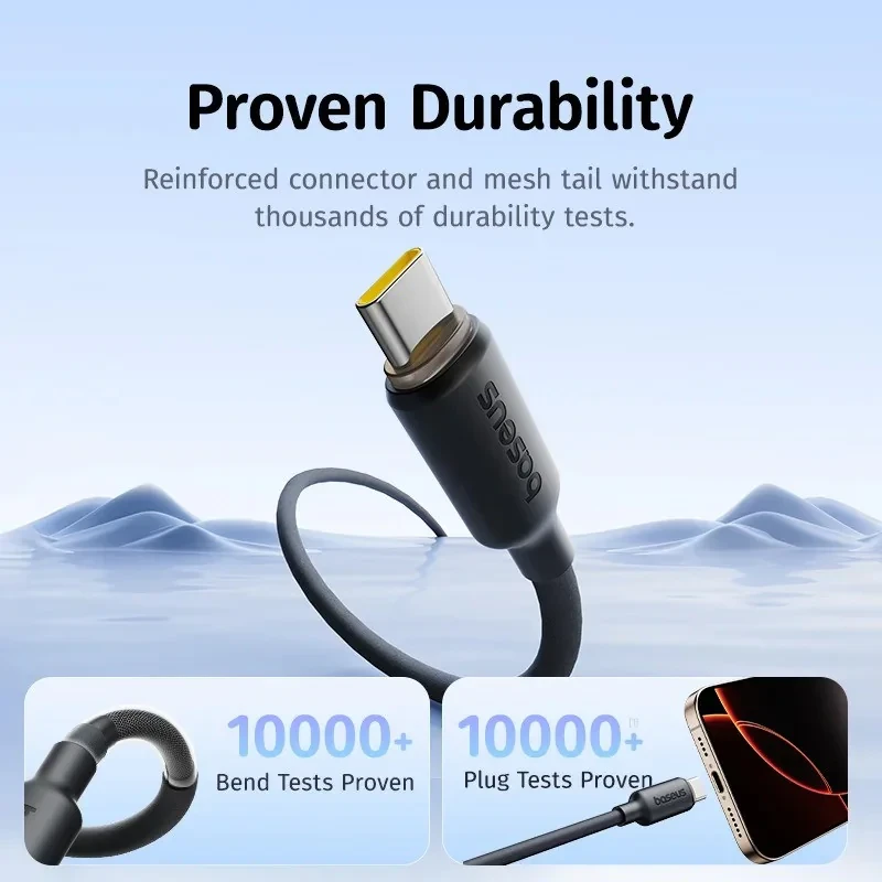 کابل USB-C بیسوس مدل Silicone Pro Magnetic 100W طول 1 متر