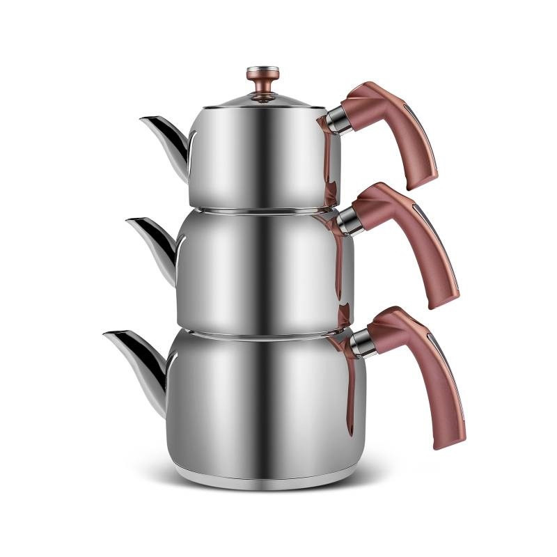 ست کتری و قوری کاراجا مدل TRES گنجایش کتری 1.95 لیتر گنجایش قوری 1.35 لیتر مجموعه 3 عددی