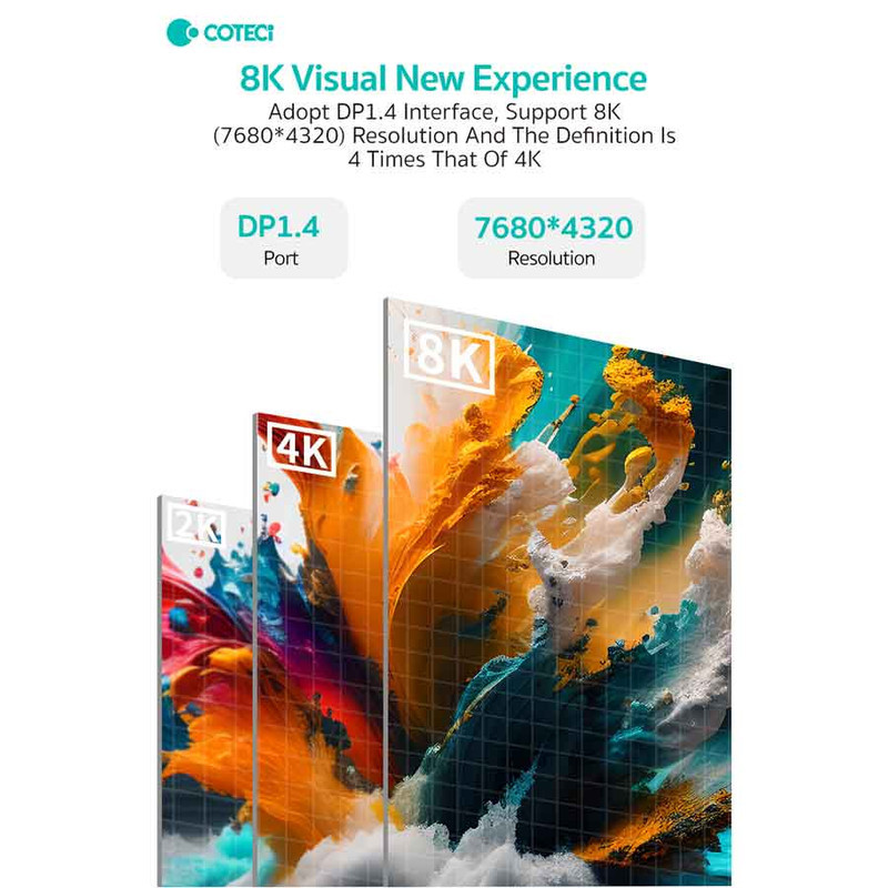 کابل افزایش طول Display Port کوتتسی مدل 87412 - 8K طول 1.0متر