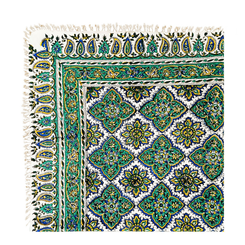 رومیزی قلمکار مدل خشتی