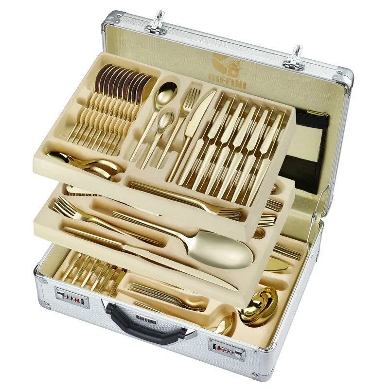 سرویس قاشق و چنگال 142 پارچه جی فی نی مدل G-368
