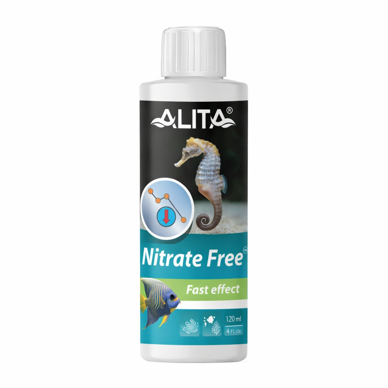 محلول حذف نیترات آکواریوم مدل Nitrate Free حجم 120 میلی‌لیتر