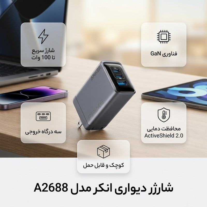 شارژر دیواری انکر مدل A2688