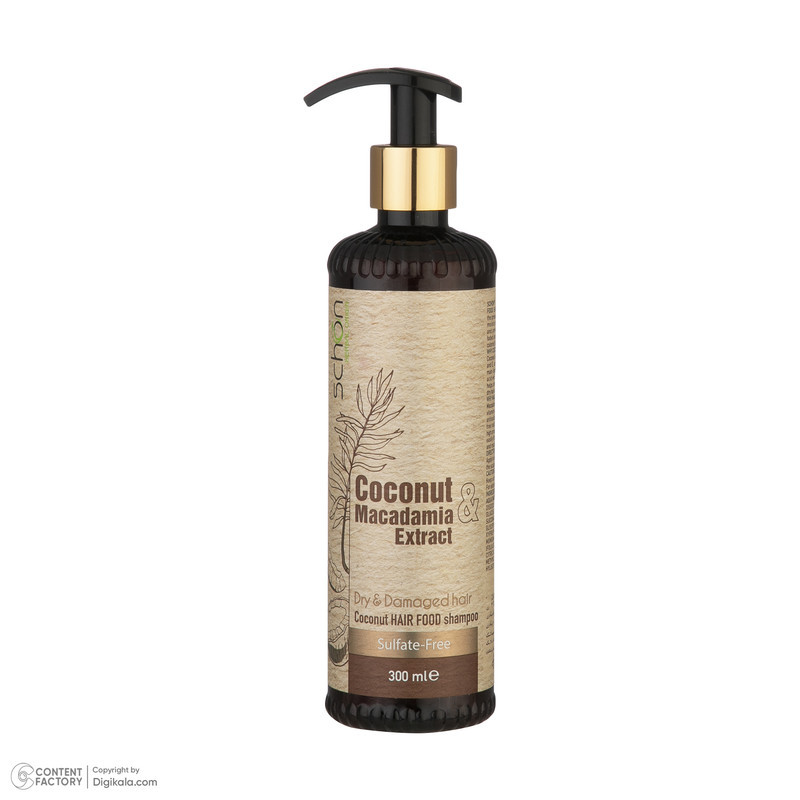 شامپو تقویت کننده مو شون مدل Coconut makadamia sulfate -free  حجم 300 میلی لیتر
