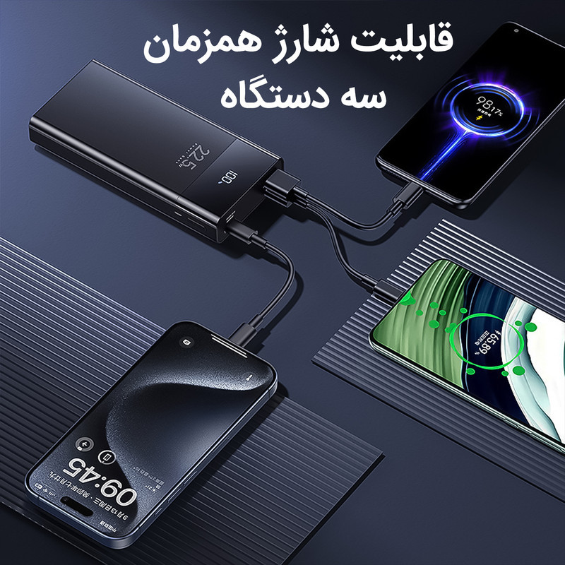 پاوربانک 22.5 وات ریمکس مدل RPP-672 ظرفیت 20000 میلی آمپر ساعت
