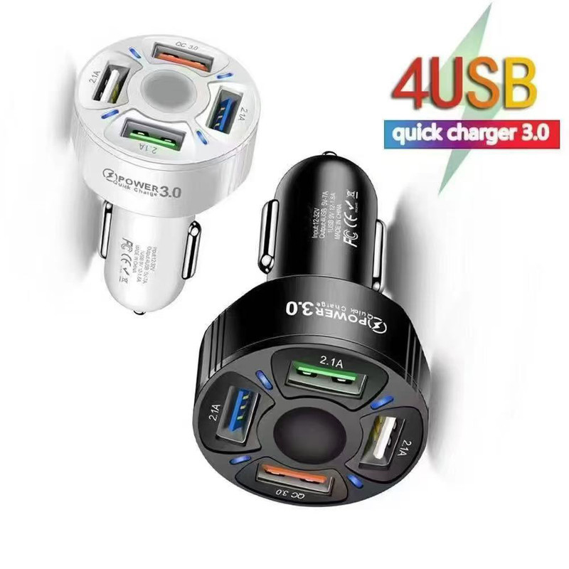 شارژر فندکی 30 وات چهار پورت مدل BK-360