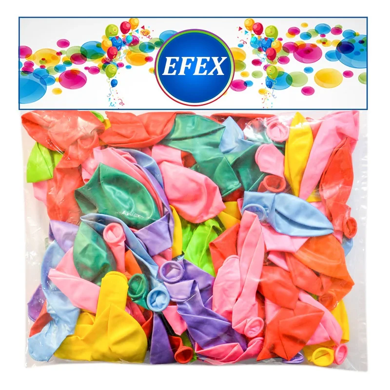 بادکنک متالایز EFEX طرح 10 بسته 100 عددی