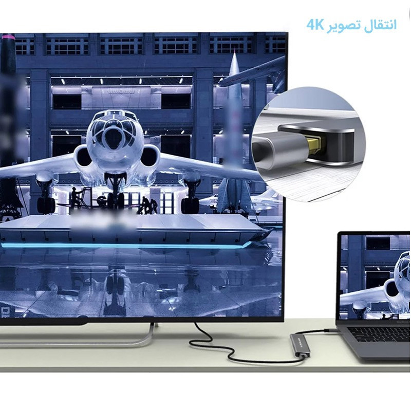 هاب 6 پورت USB-C ماکار مدل MK-HDMI