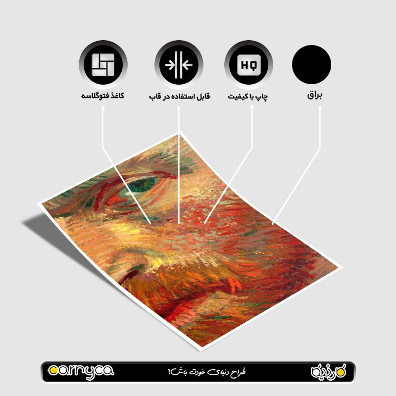 پوستر کارنيکا طرح نقاشی‌های ون‌گوگ Van Gogh Paintings کد 21265 مجموعه 8 عددی