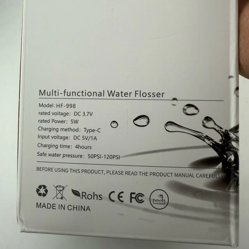 دستگاه شست‌وشوی دهان و دندان شارژی مدل HF-998  به همراه 6 سری