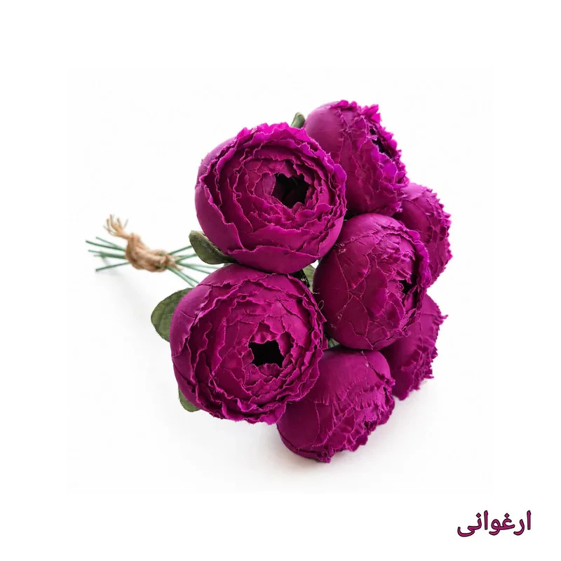 دسته گل مصنوعی مدل پیونی بزرگ ۷ شاخه