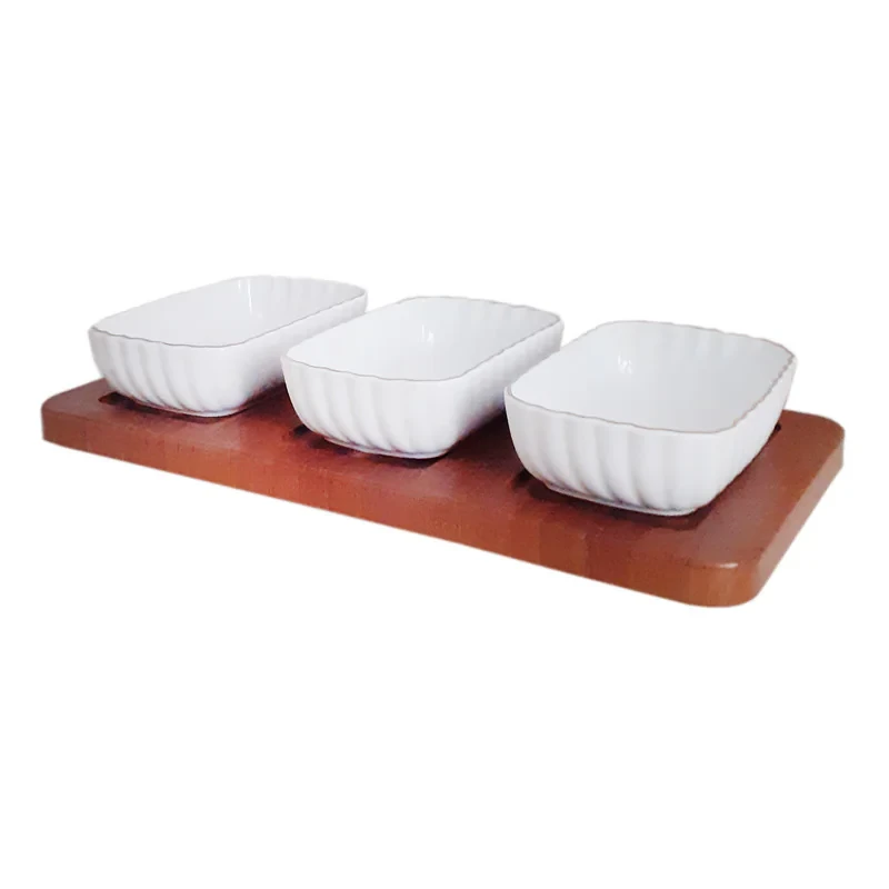 اردوخوری لمونژ طرح مستطیل مدل کارمن کد 508، ابعاد هر بخش 14×9×3.5 سانتی‌متر