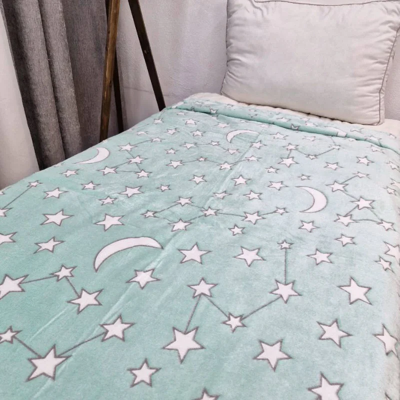 پتو مسافرتی 1 نفر ویراگیتا مدل شبنما آسمان ستاره دار  سایز 150x200 سانتی‌متر