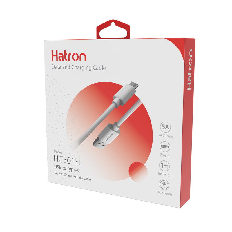 کابل تبدیل USB به USB-C هترون مدل HC301H طول 1 متر