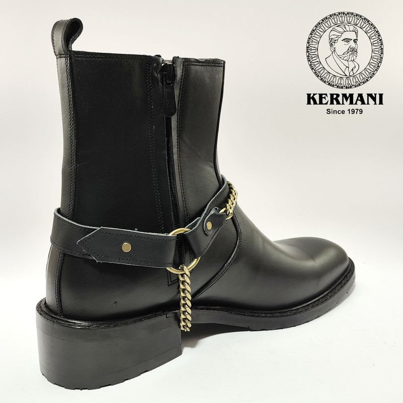 نیم بوت مردانه کرمانی مدل چرم دستدوز طبیعی کد 653