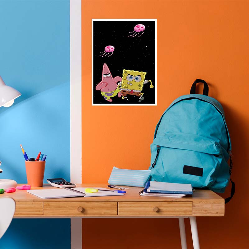 پوستر کارنيکا طرح باب اسفنجی spong bob کد 15341 مجموعه 8 عددی