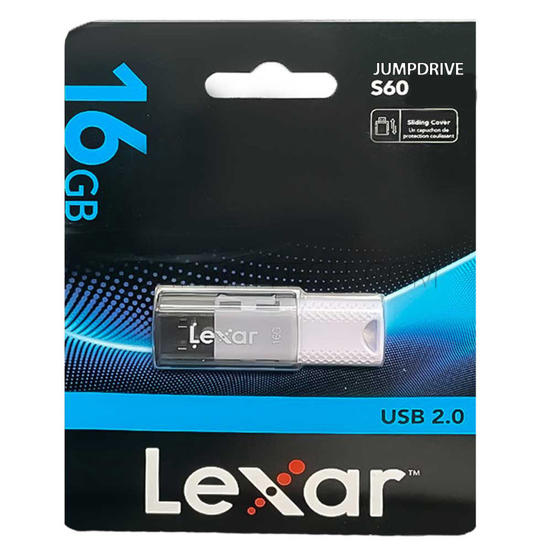 فلش مموری لکسار مدل S60 ظرفیت 16 گیگابایت با رابط USB 2.0