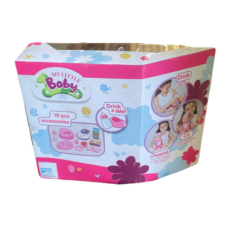 عروسک مدل my little baby کد 16019-1 طرح دختر ارتفاع 31 سانتی متر