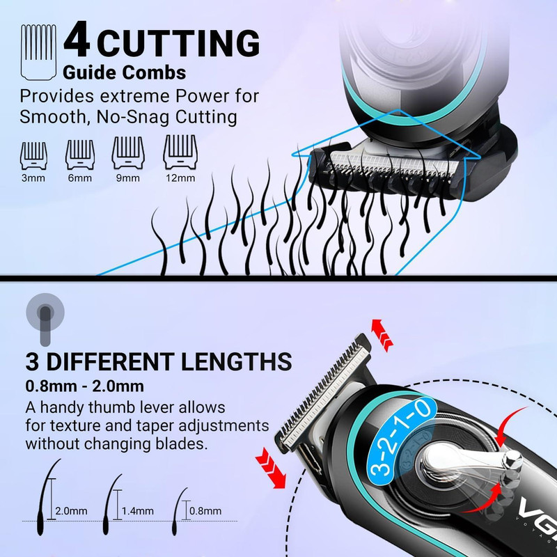 ماشین اصلاح موی سر و صورت وی جی ار مدل v-075