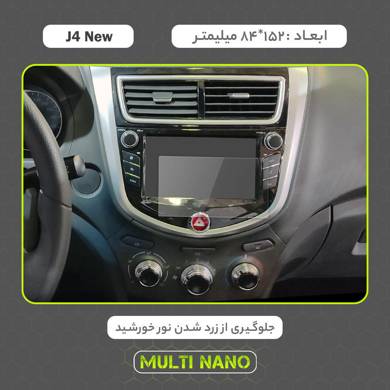 محافظ صفحه نمایش خودرو مولتی نانو مدل X-S2N مناسب برای جک J4 New بسته دو عددی