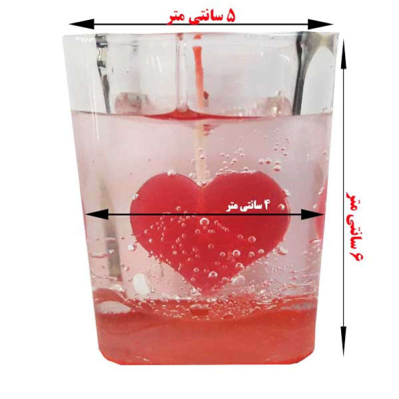 شمع لیوانی مدل قلب کد 2860