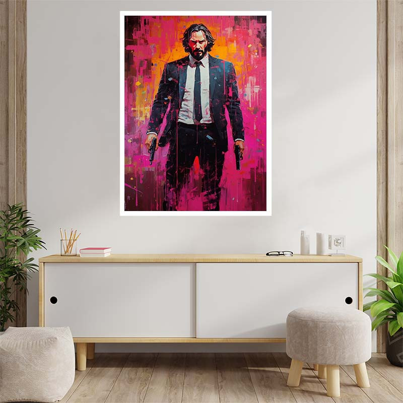پوستر کارنيکا طرح جان ویک John Wick کد 25145 مجموعه 8 عددی