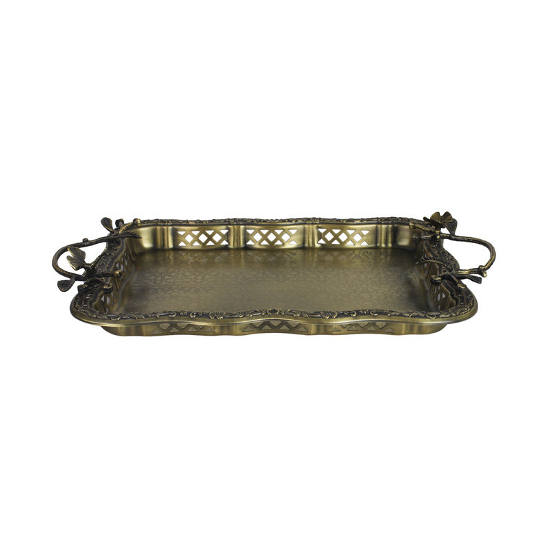 سینی دسته دار سالینو مدل پروانه کد 6021 سایز 36x29 سانتی متر