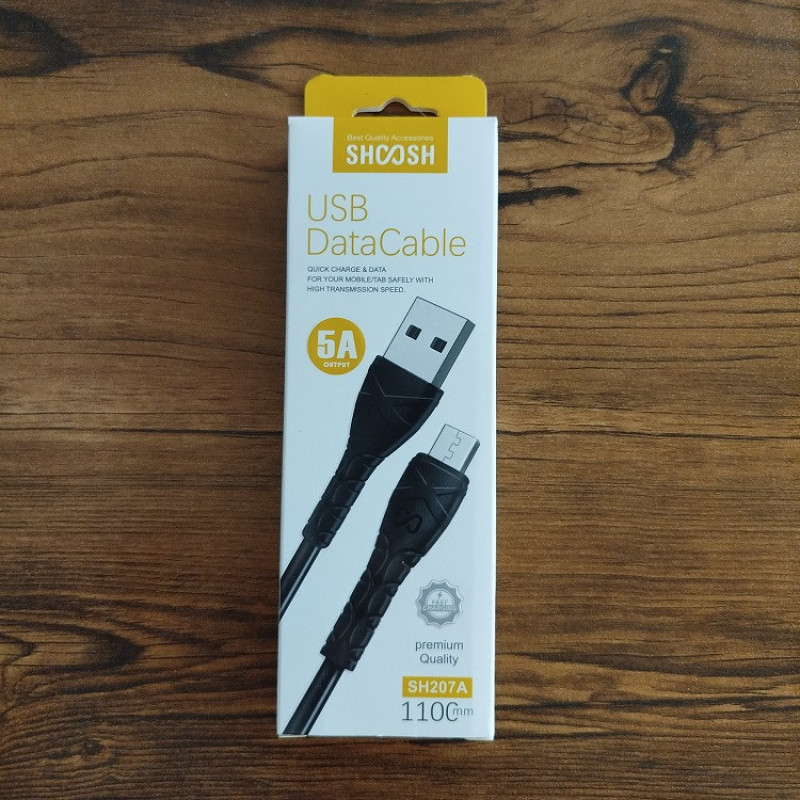 کابل تبدیل USB به microUSB شوش مدل SH27A-5A-30W طول 1.1 متر