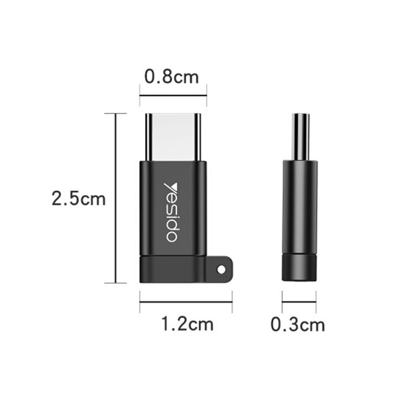 مبدل microUSB به USB-C یسیدو مدل GS04