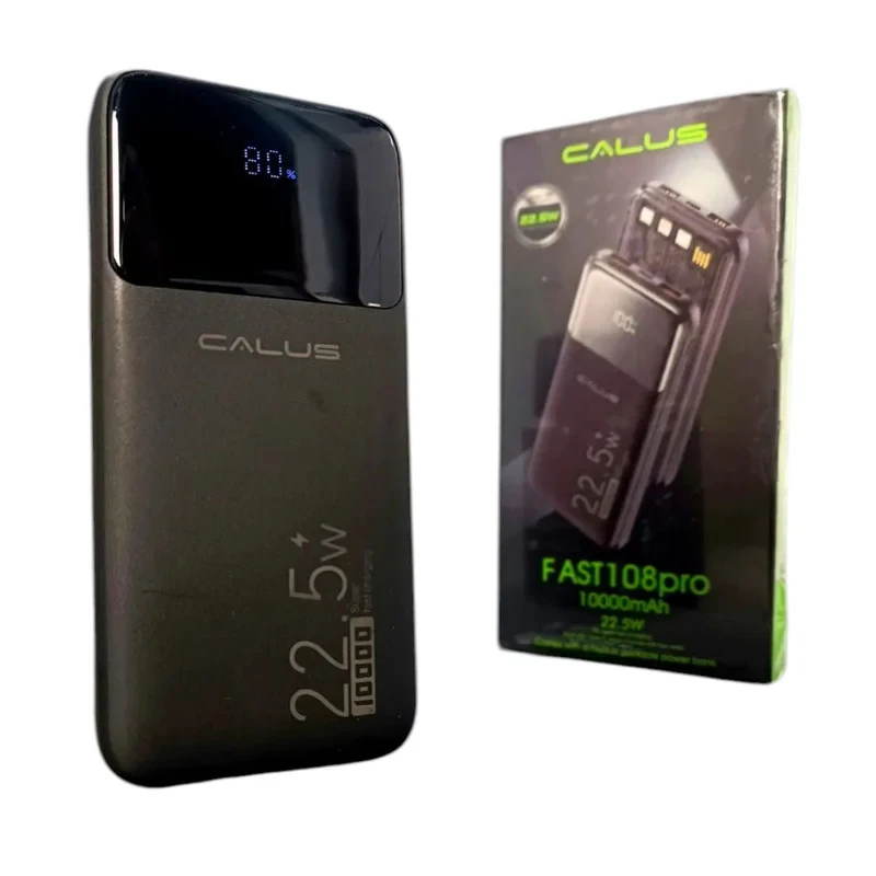 پاوربانک 22.5 وات کالوس مدل fast108 pro ظرفیت 10000 میلی‌آمپرساعت