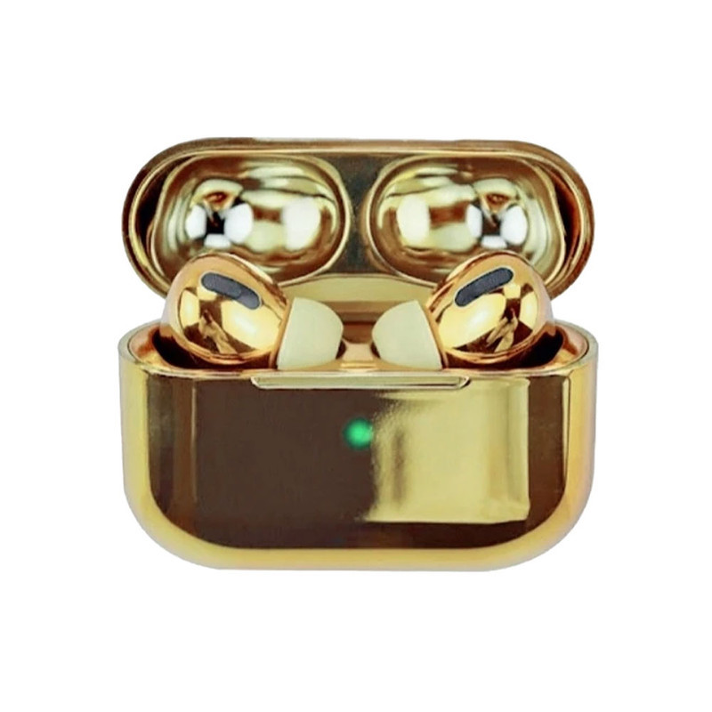 هدفون بلوتوثی اپل AirPods Pro NEW GLD با نویز کنسلینگ فعال (ANC)، درگاه شارژ USB Type-C، دارای پشتیبانی از فرمان لمسی، مقاوم در برابر رطوبت و عرق