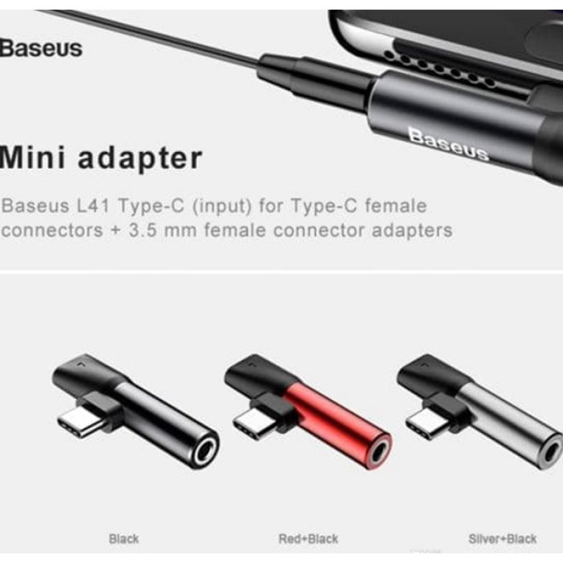 مبدل USB-C به AUXUSB-C باسئوس مدل l41