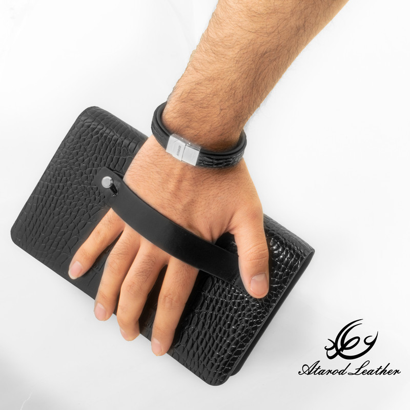 کیف پاسپورتی مردانه چرم عطارد مدل چرم طبیعی کد K47