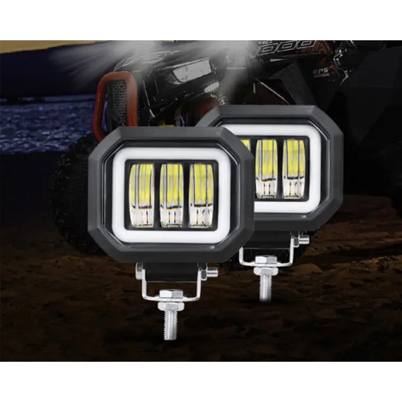 پرژکتور خودرو طرح تایگر مدل 3-LED بسته دو عددی