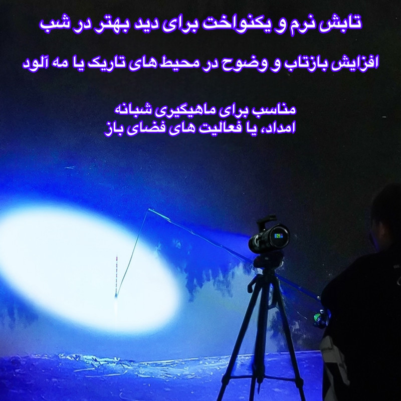 نورافکن دستی اسمایلینگ شارک مدل نقطه زن کد DY3038 با نور چند رنگ