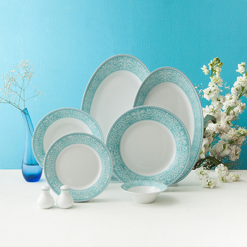 سرویس غذاخوری 35 پارچه چینی زرین ایران مدل شهرزاد ورونا درجه 3