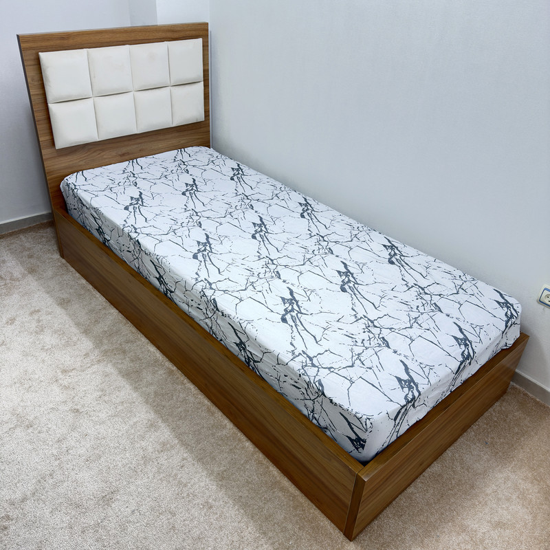 ملحفه ناتوسا مدل کشدار گرانیت یک نفره سایز 120x200 سانتی متر