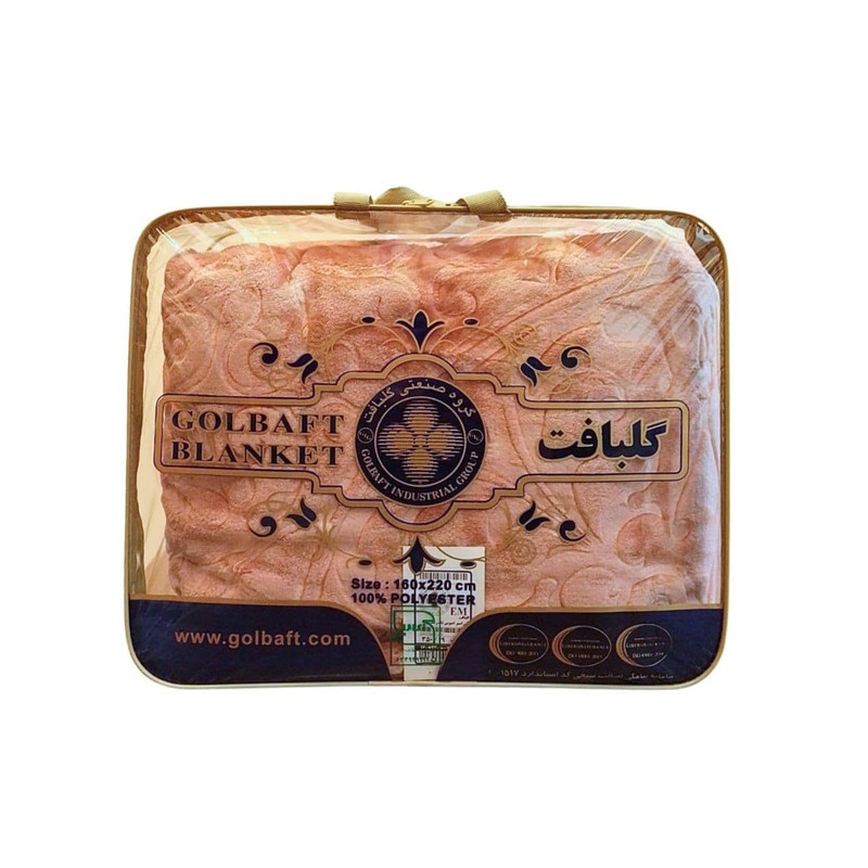 پتو یک نفره گلبافت مدل الوان گل برجسته کد 60078 سایز 220x160 سانتی‌متر